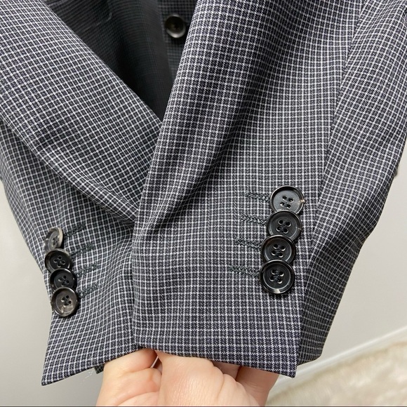 BOSS Hugo Boss Glen Plaid Blazer Jacket Mens 42L - Picture 7 of 11